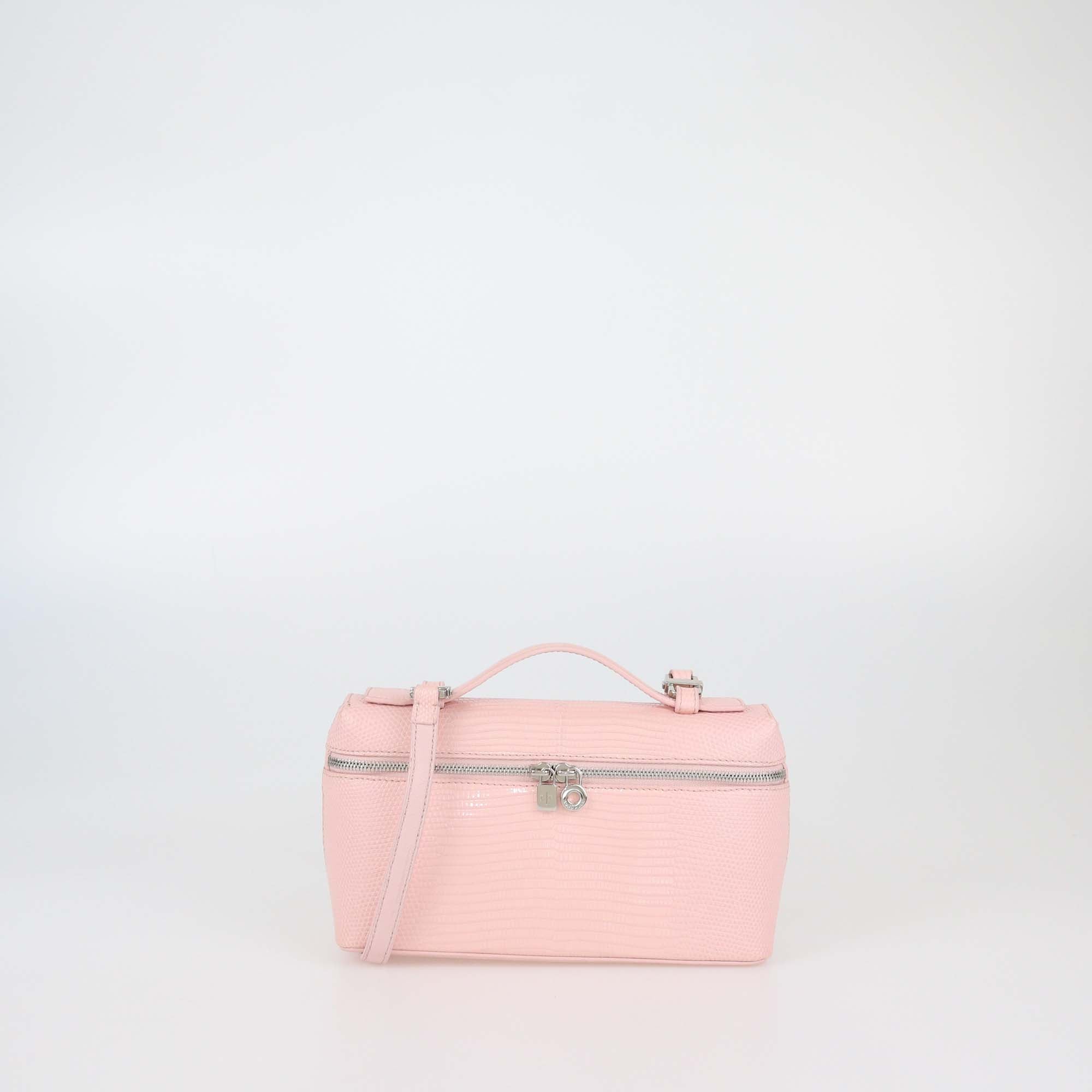 Loro Piana Pink Lizard Extra Pocket L19 Pouch