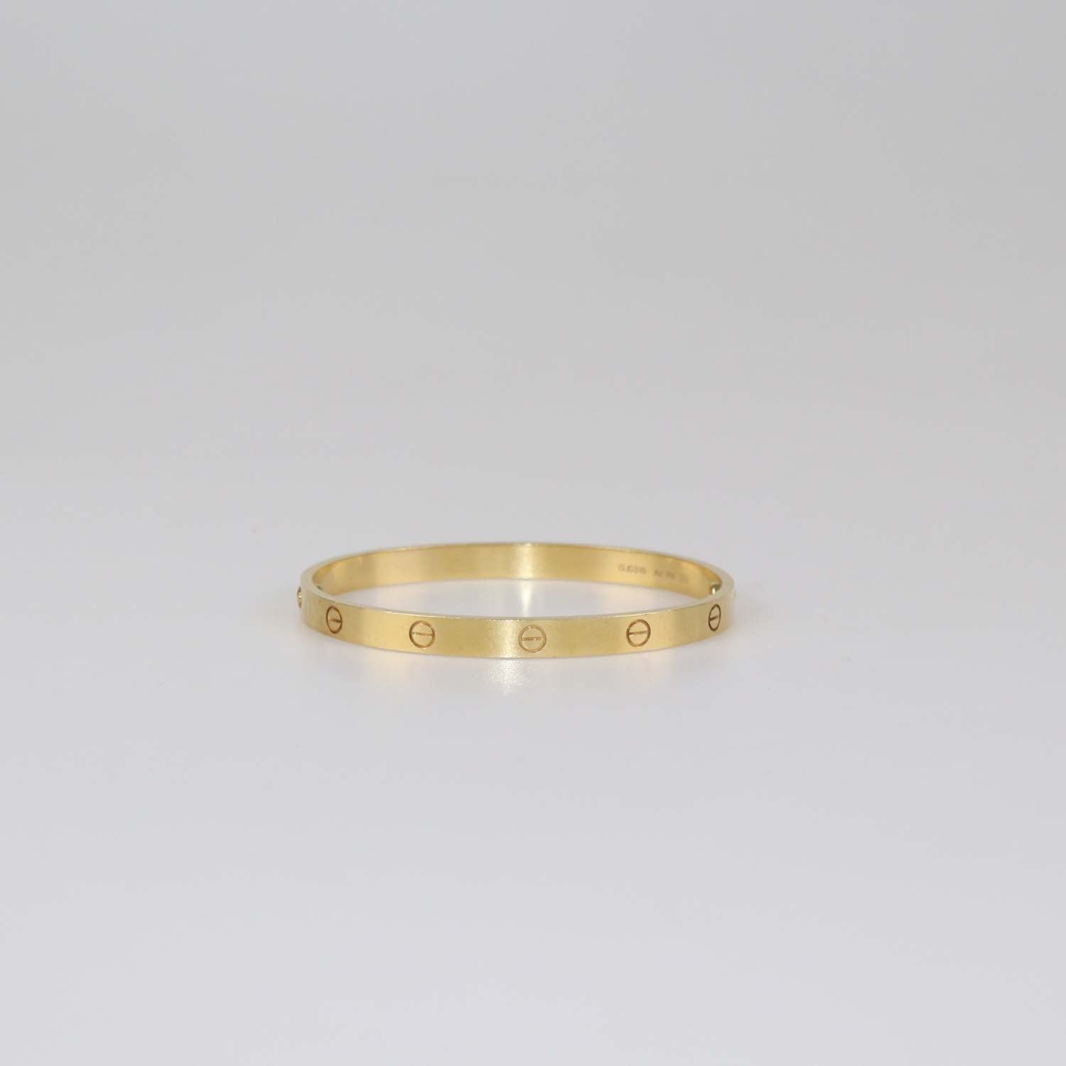 Cartier 18K Yellow Gold Classic Love Bangle Bracelet Size 20