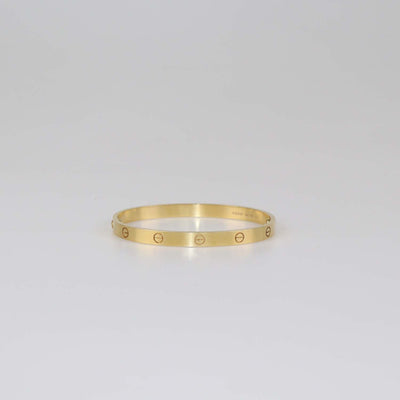 Cartier 18K Yellow Gold Classic Love Bangle Bracelet Size 20