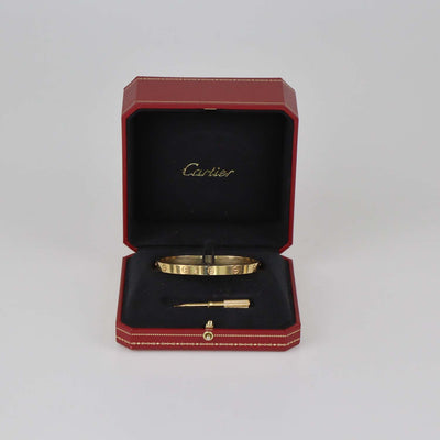 Cartier 18K Yellow Gold Classic Love Bangle Bracelet Size 20
