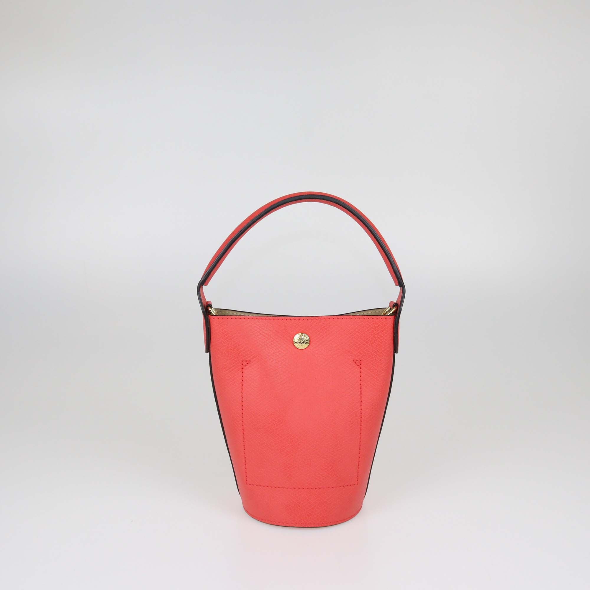 Longchamp Orange Leather Épure XS Bucket Bag