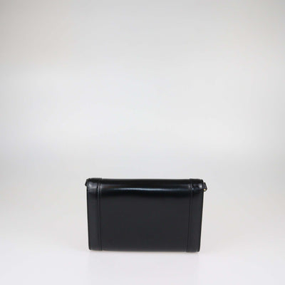 Celine Black Shiny Leather Triomphe Crossbody Bag