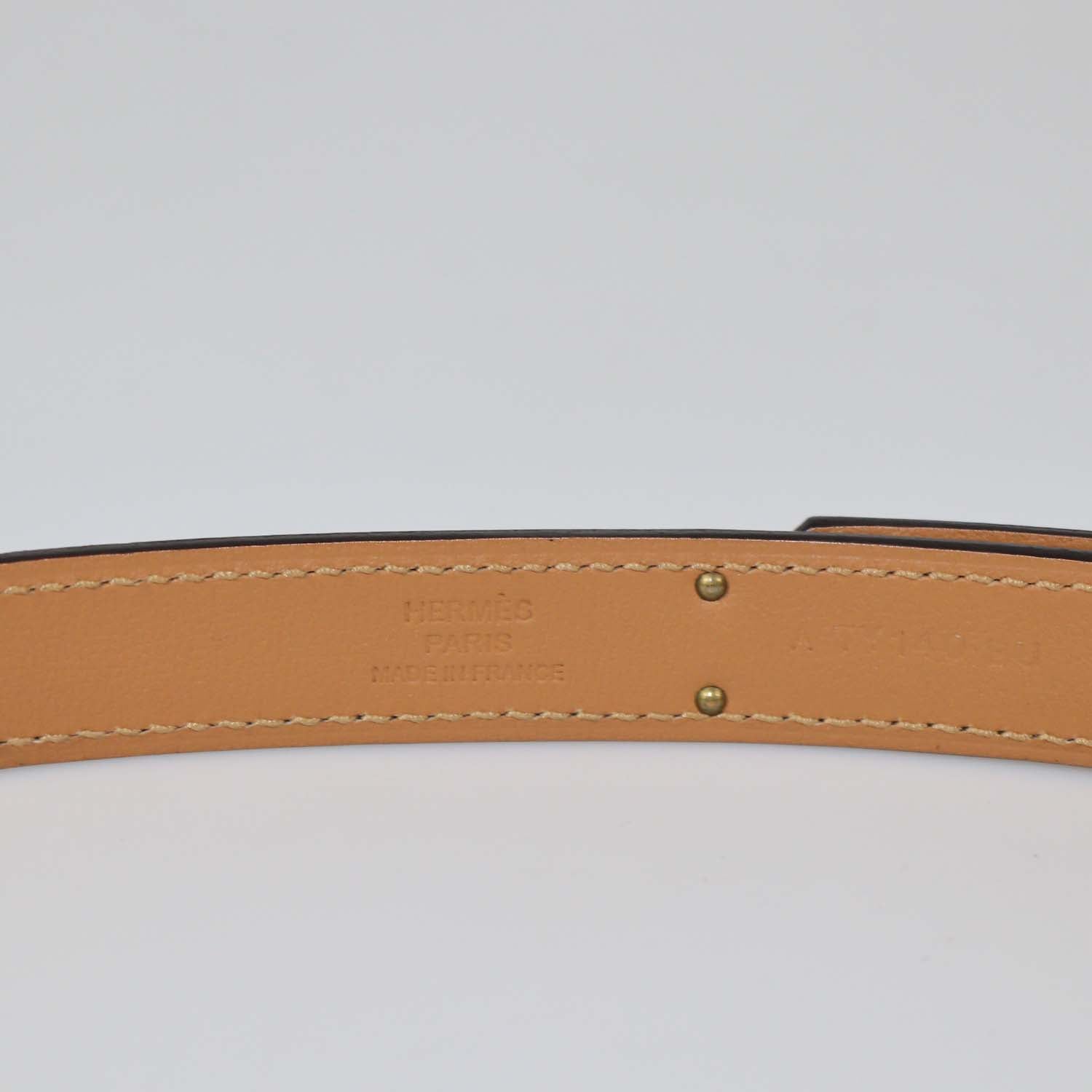 Hermes Blue Zanzibar Epsom Leather Kelly Belt