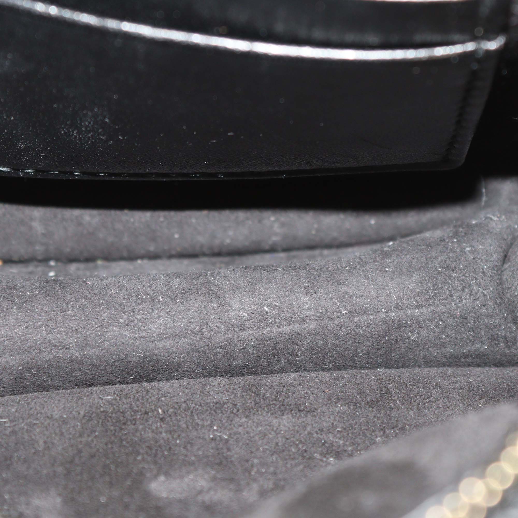 Christian Dior Black Leather D Bee Wallet On Chain