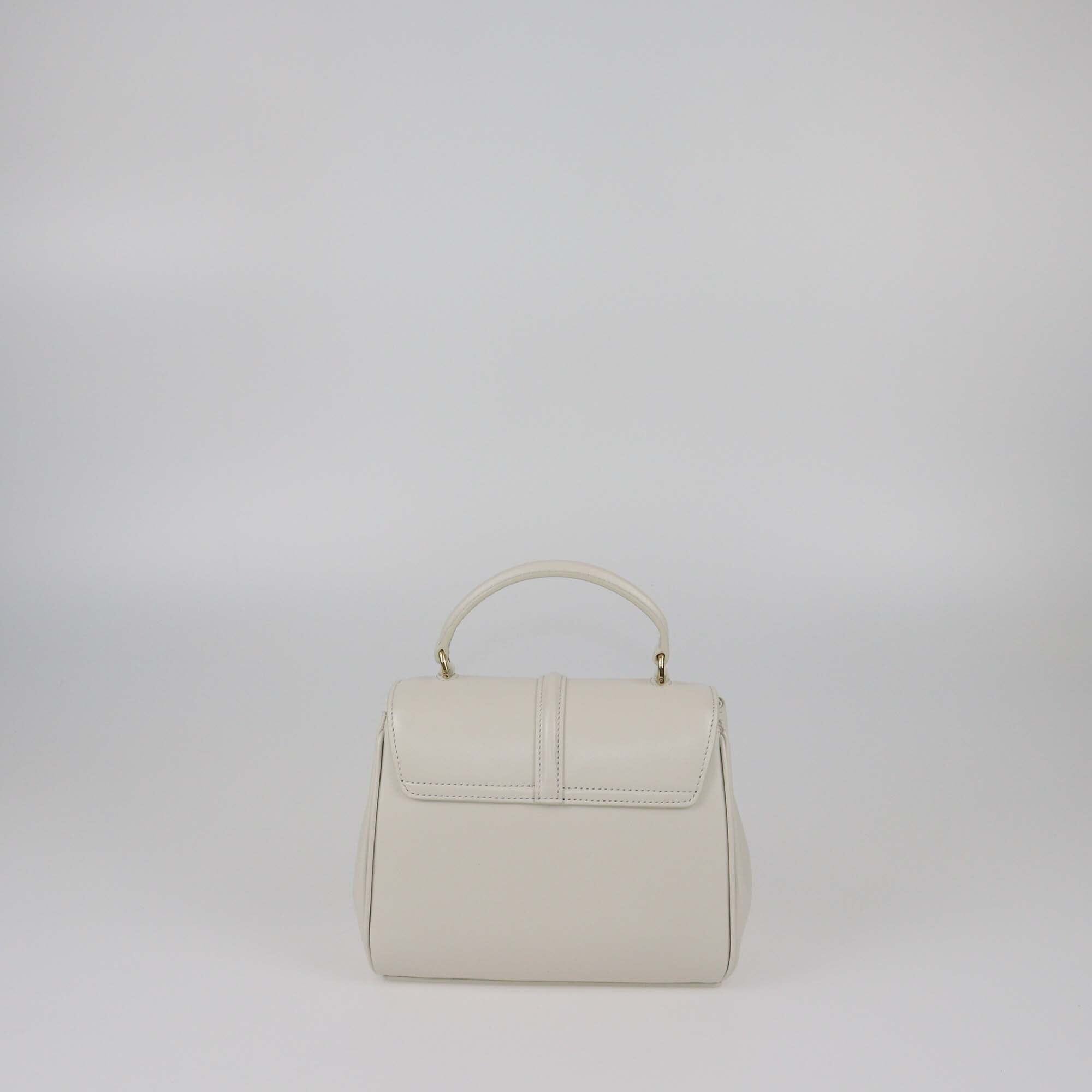 Celine White Mini 16 Top Handle Bag Womens Celine 