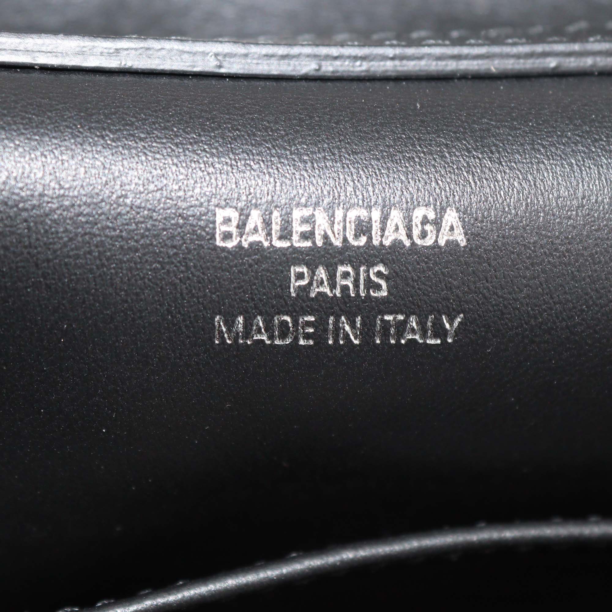 Balenciaga Black Leather Mini Rodeo Top Handle Bag