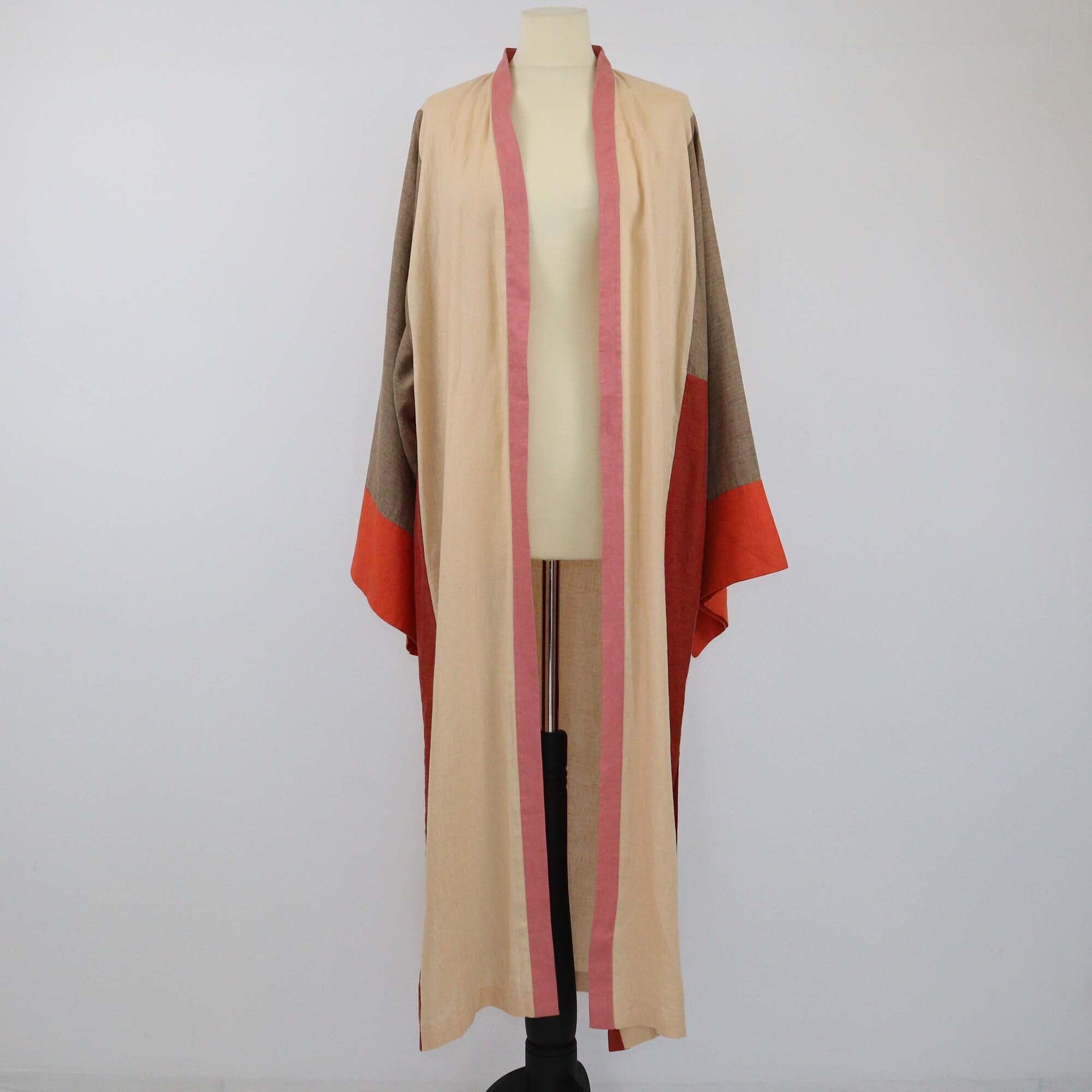 Loro Piana Beige Multicolor Long Kimono Womens Loro Piana 