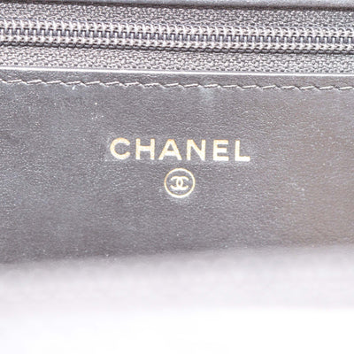 Chanel Black Quilted Leather 19 Wallet on Chain Bag