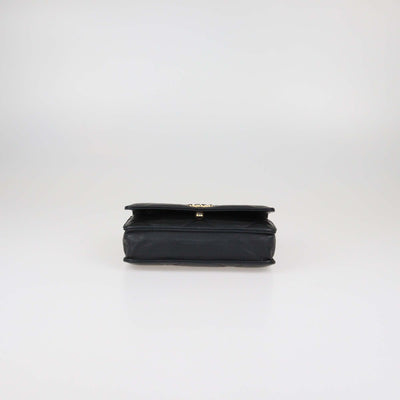 Chanel Black Quilted Leather 19 Wallet on Chain Bag