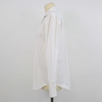Brunello Cucinelli White Blend Cotton Poplin Longsleeve Shirt
