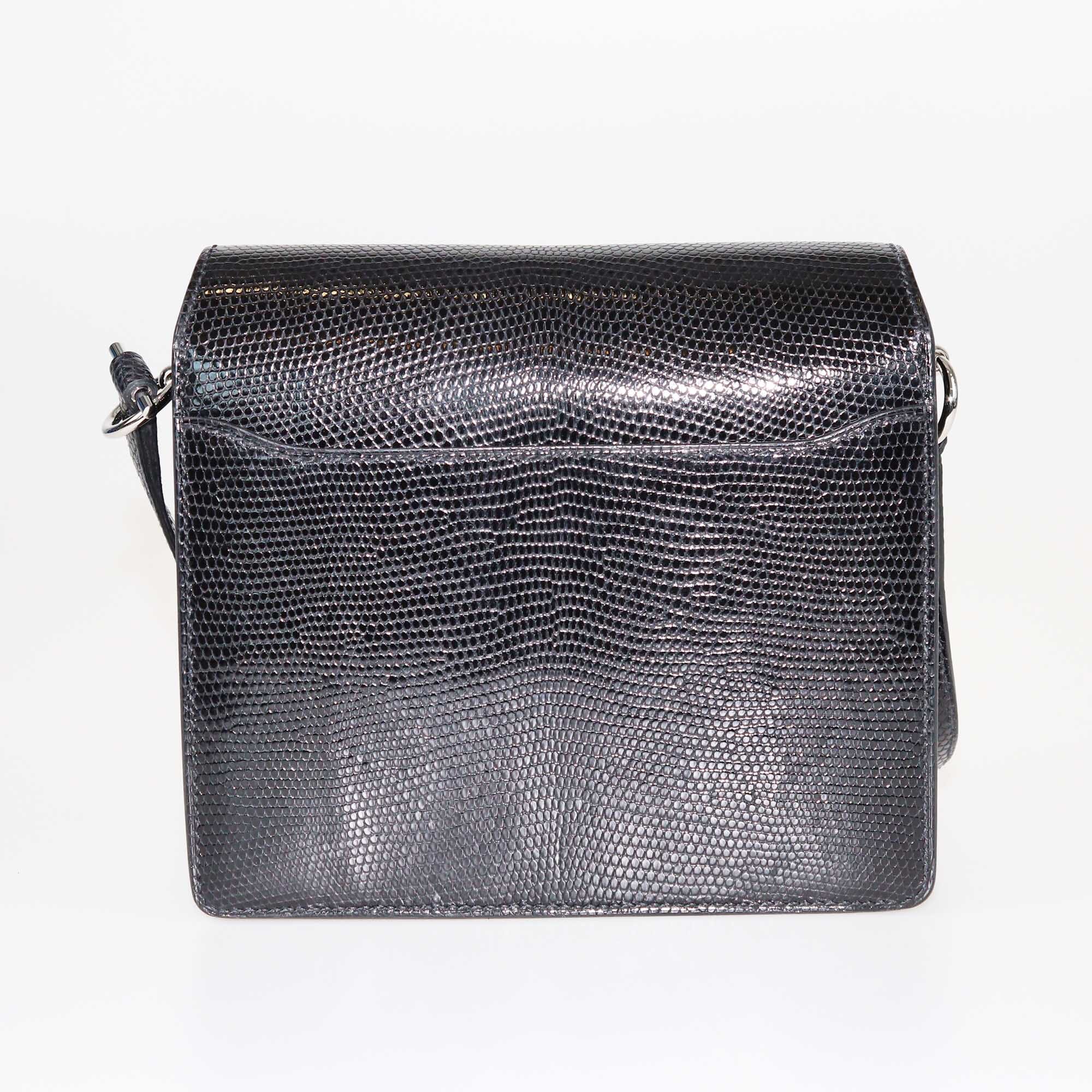 Hermes Black Niluticus Lizard Mini Roulis Bag Bags Hermes 