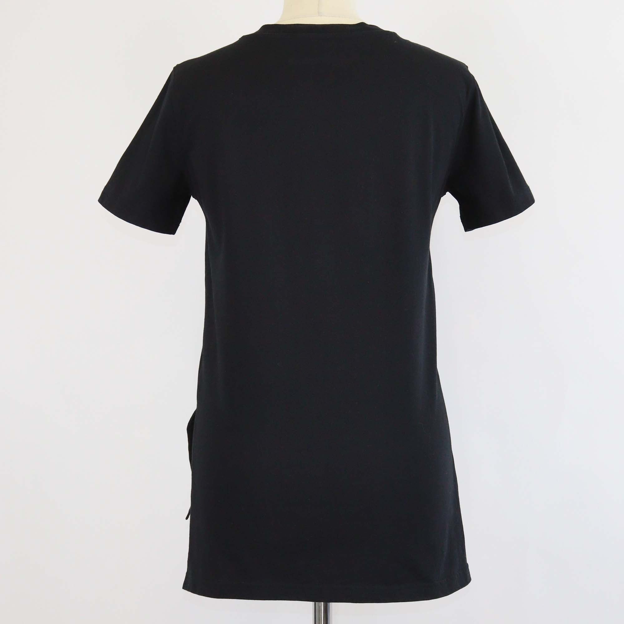 Moschino Couture Black Cotton Logo Print Crew Neck T-Shirt
