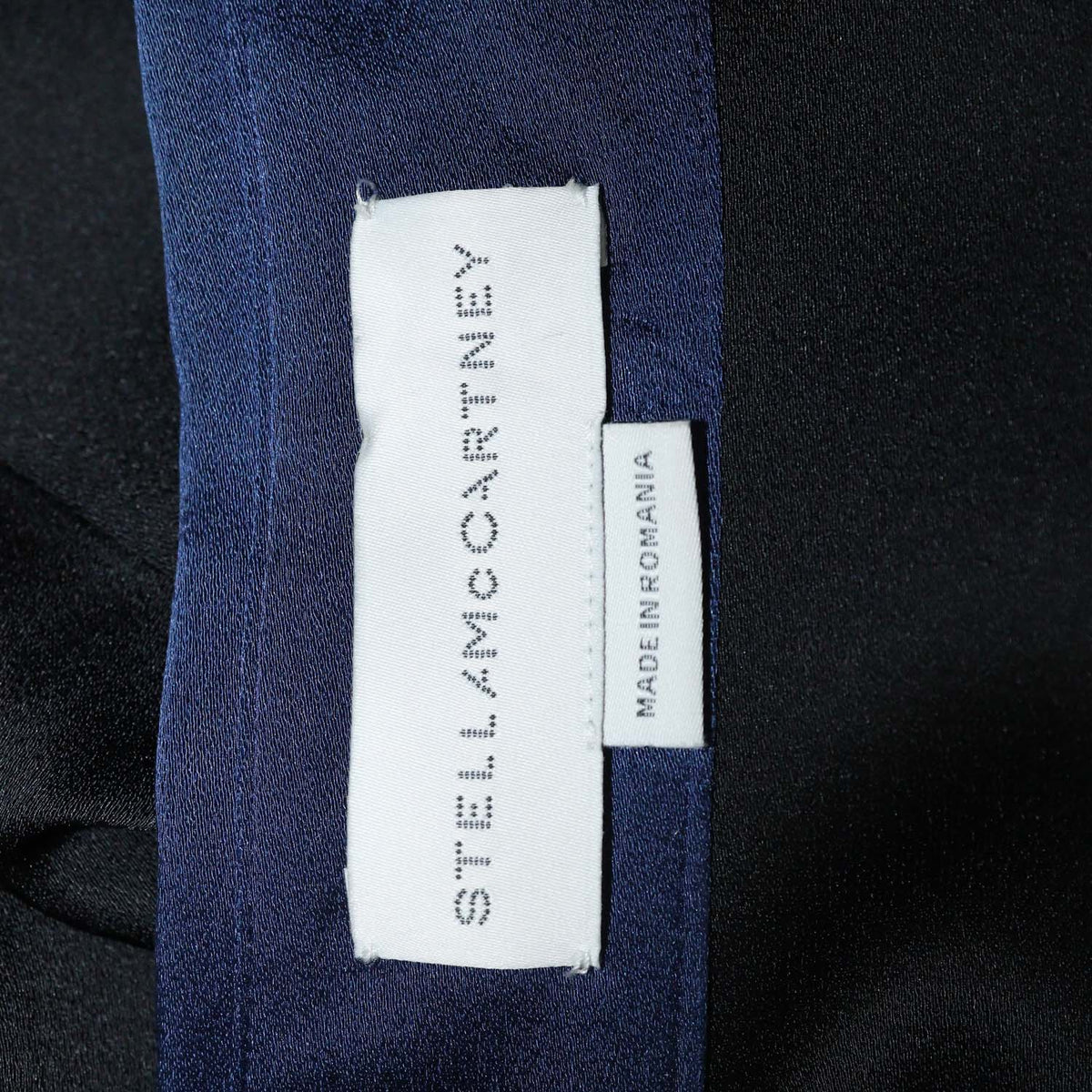 Stella McCartney Black,Blue Blend Acetate Oversized Pocket Longsleeve Shirt