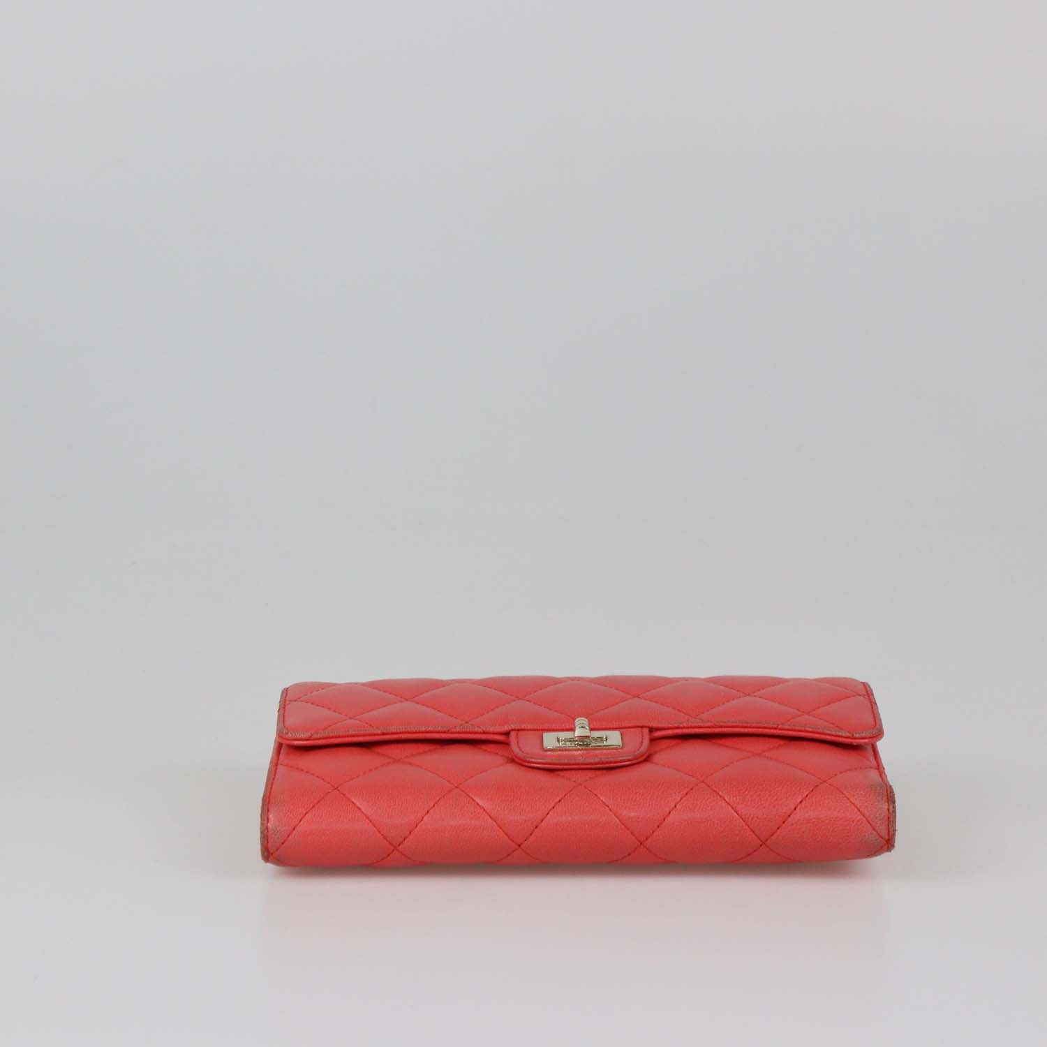 Chanel Red Quilted Leather Reissue Trifold Long Wallet