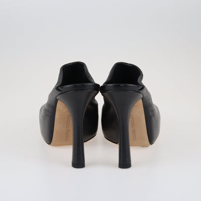 Black Square Toe Mules Shoes Bottega Veneta 