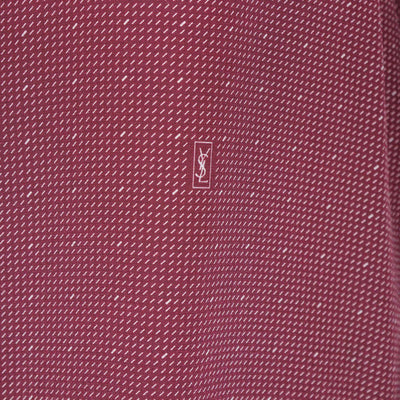 Saint Laurent Burgundy Silk Cassandre Longsleeve Shirt