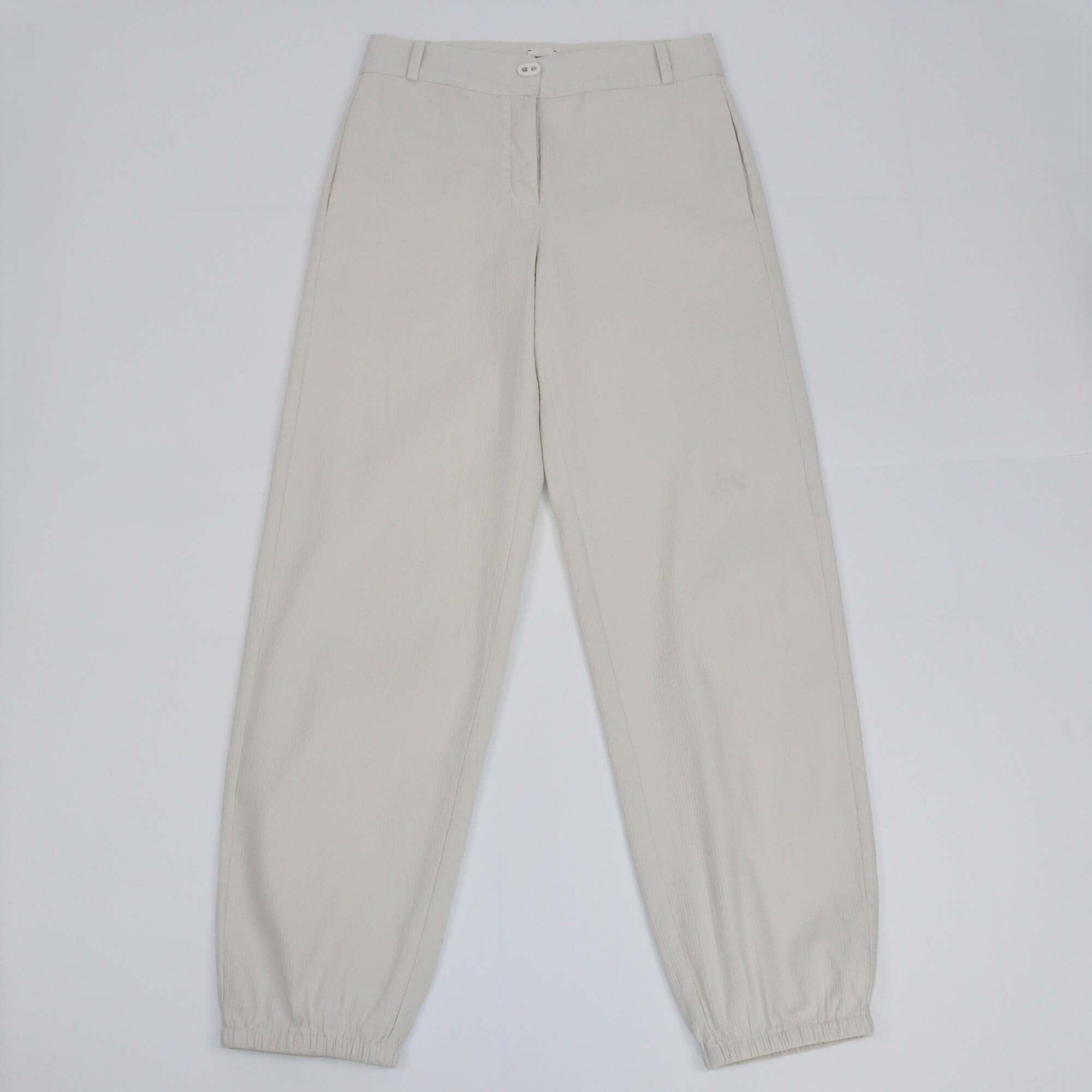 Hermes Off White Cropped Pants Womens Hermes 