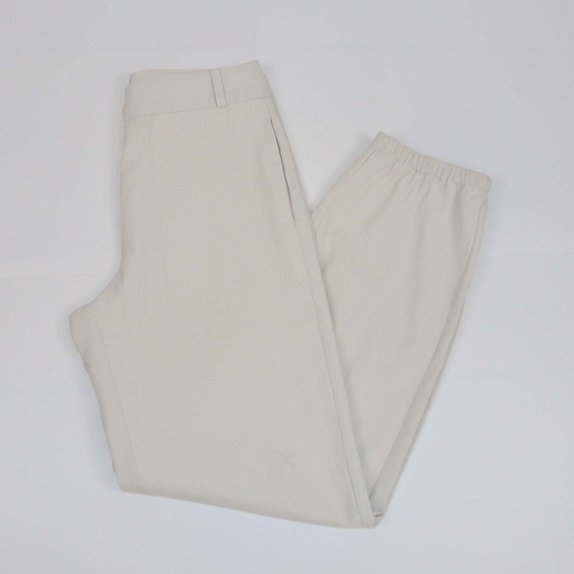 Hermes Off White Cropped Pants Womens Hermes 