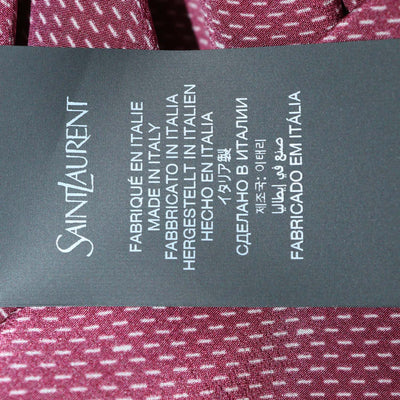 Saint Laurent Burgundy Silk Cassandre Longsleeve Shirt