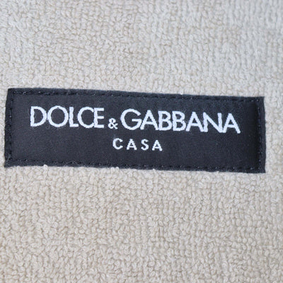 Dolce & Gabbana Beige/Brown Leopard Print Cotton and Linen Terry Slippers
