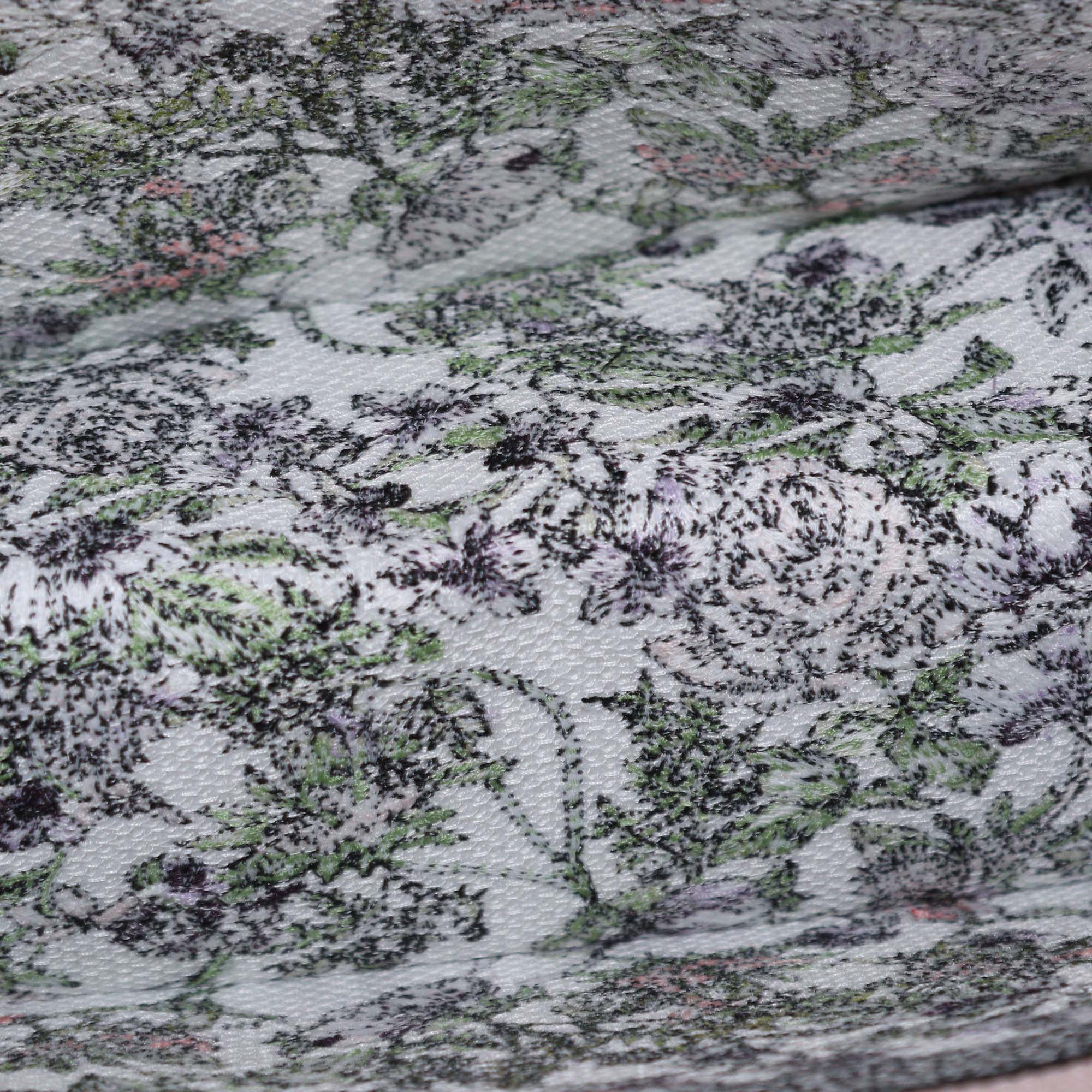 Christian Dior White/Pink Floral Embroidered Medium Book Tote