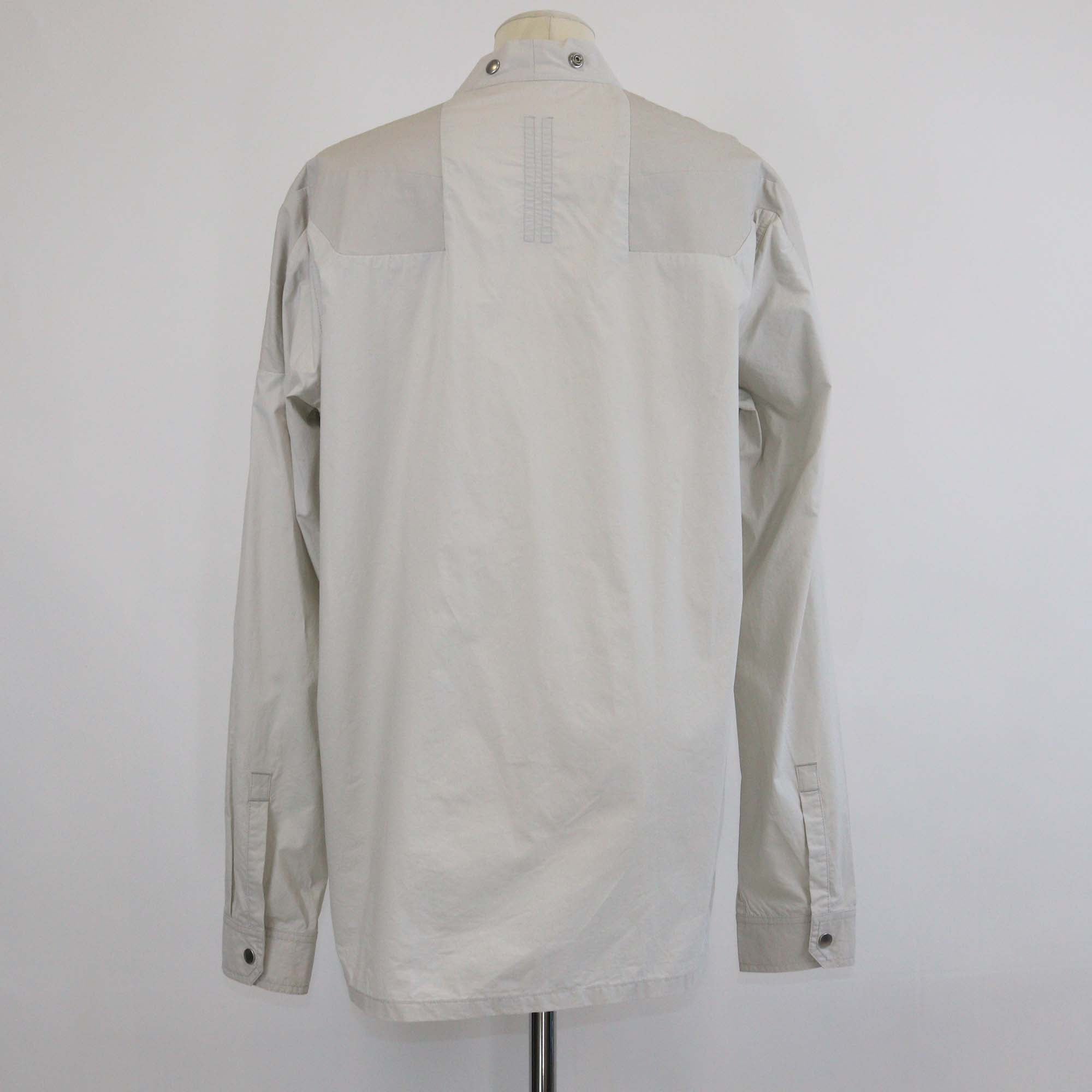 Rick Owens Light Beige Cotton Larry Long Sleeve Shirt