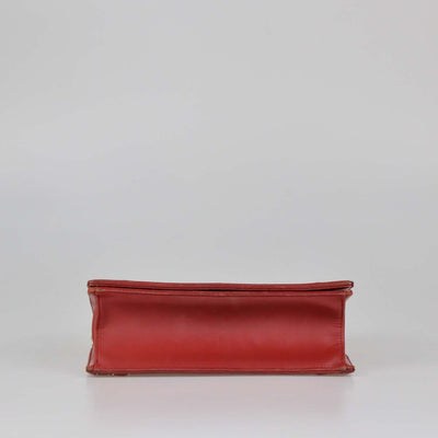 Christian Dior Red Cannage Leather Medium Studded Diorama Shoulder Bag