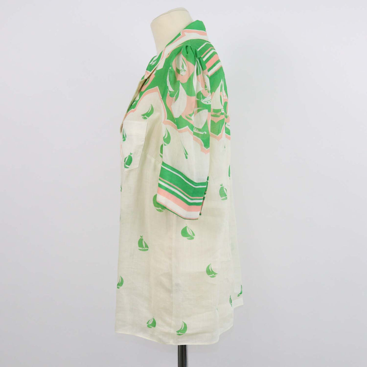 Zimmermann Multicolor Ramie Sailboat Print Shirt