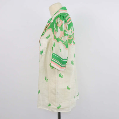Zimmermann Multicolor Ramie Sailboat Print Shirt