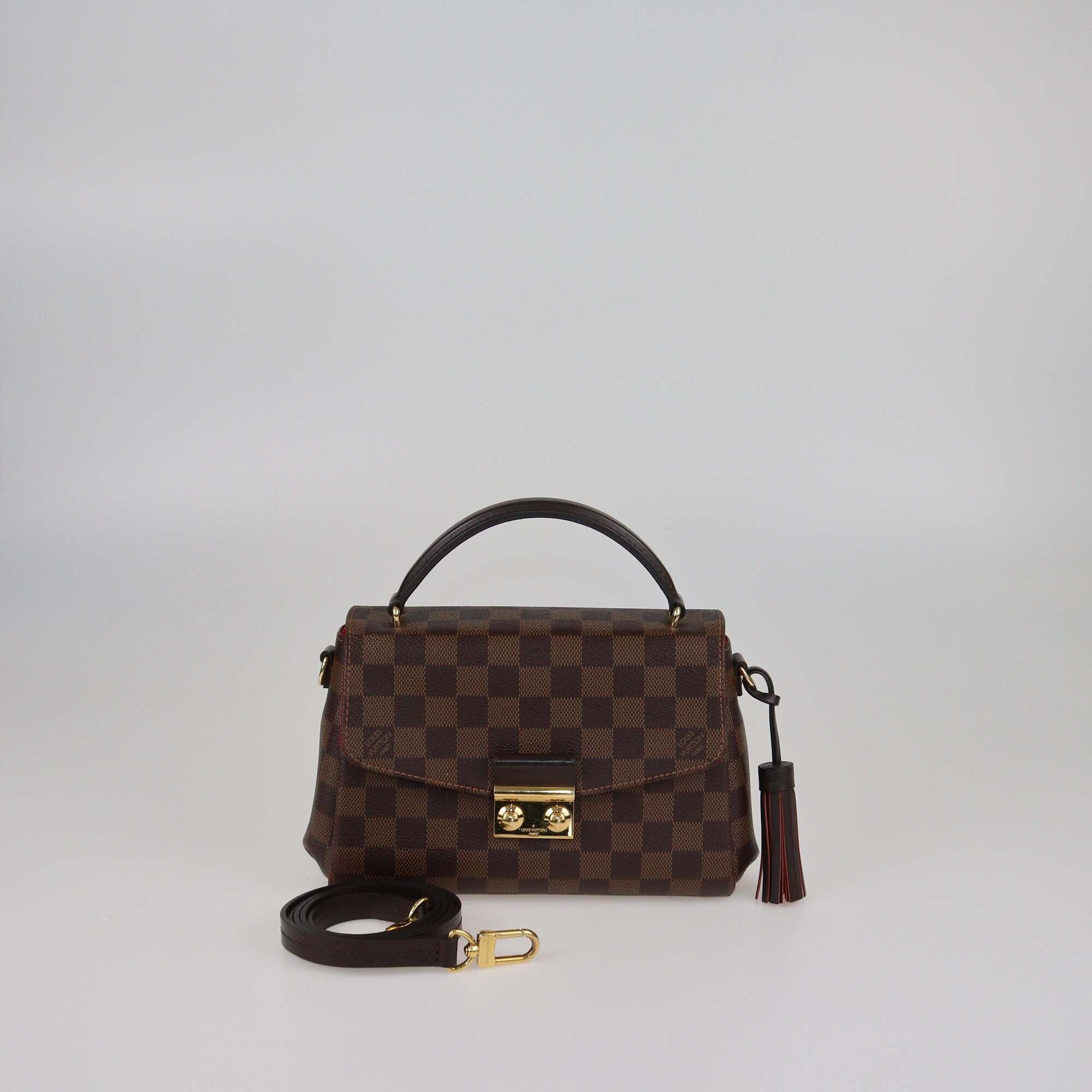 Louis Vuitton Damier Ebene Canvas Croisette Bag Womens Louis Vuitton 