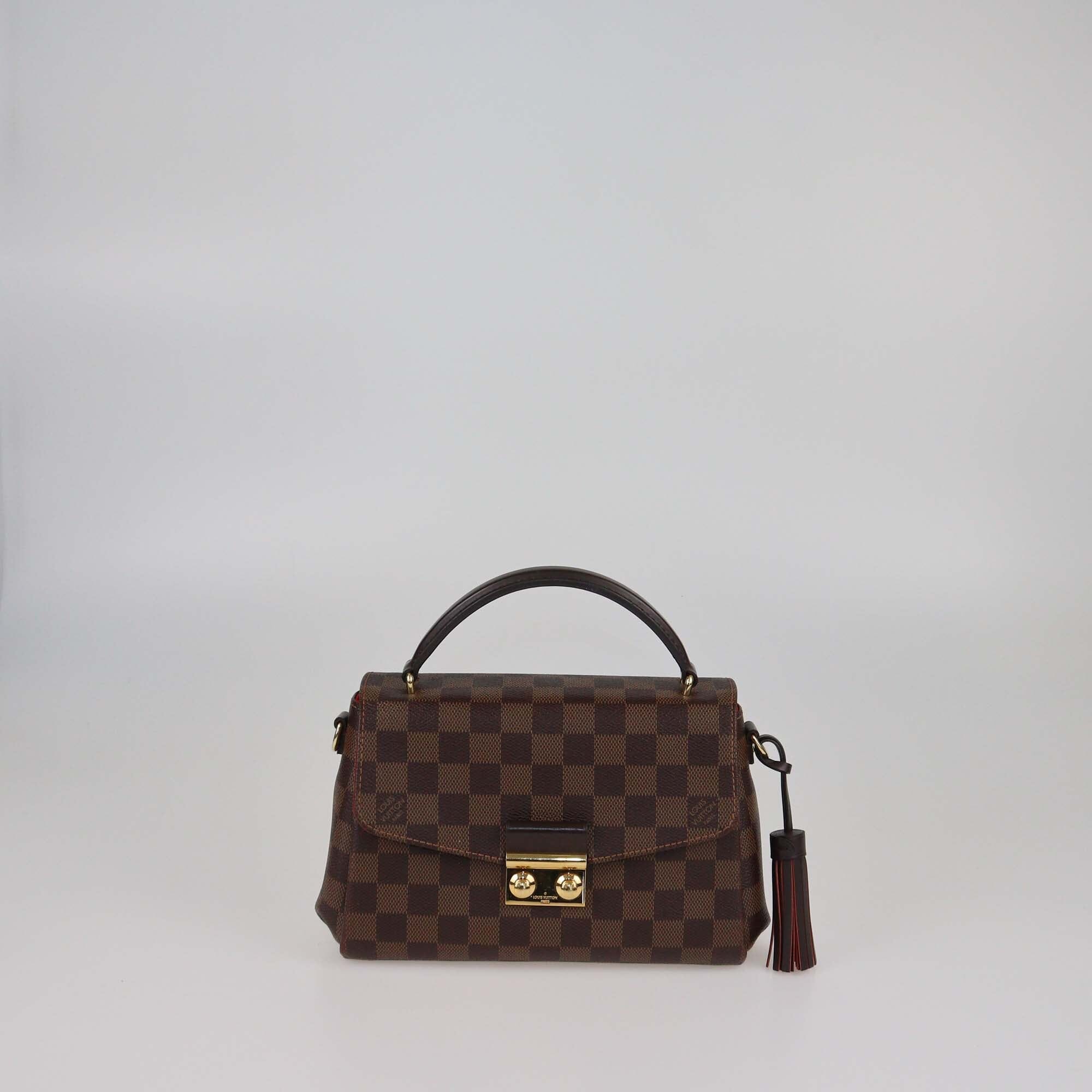 Louis Vuitton Damier Ebene Canvas Croisette Bag Womens Louis Vuitton 