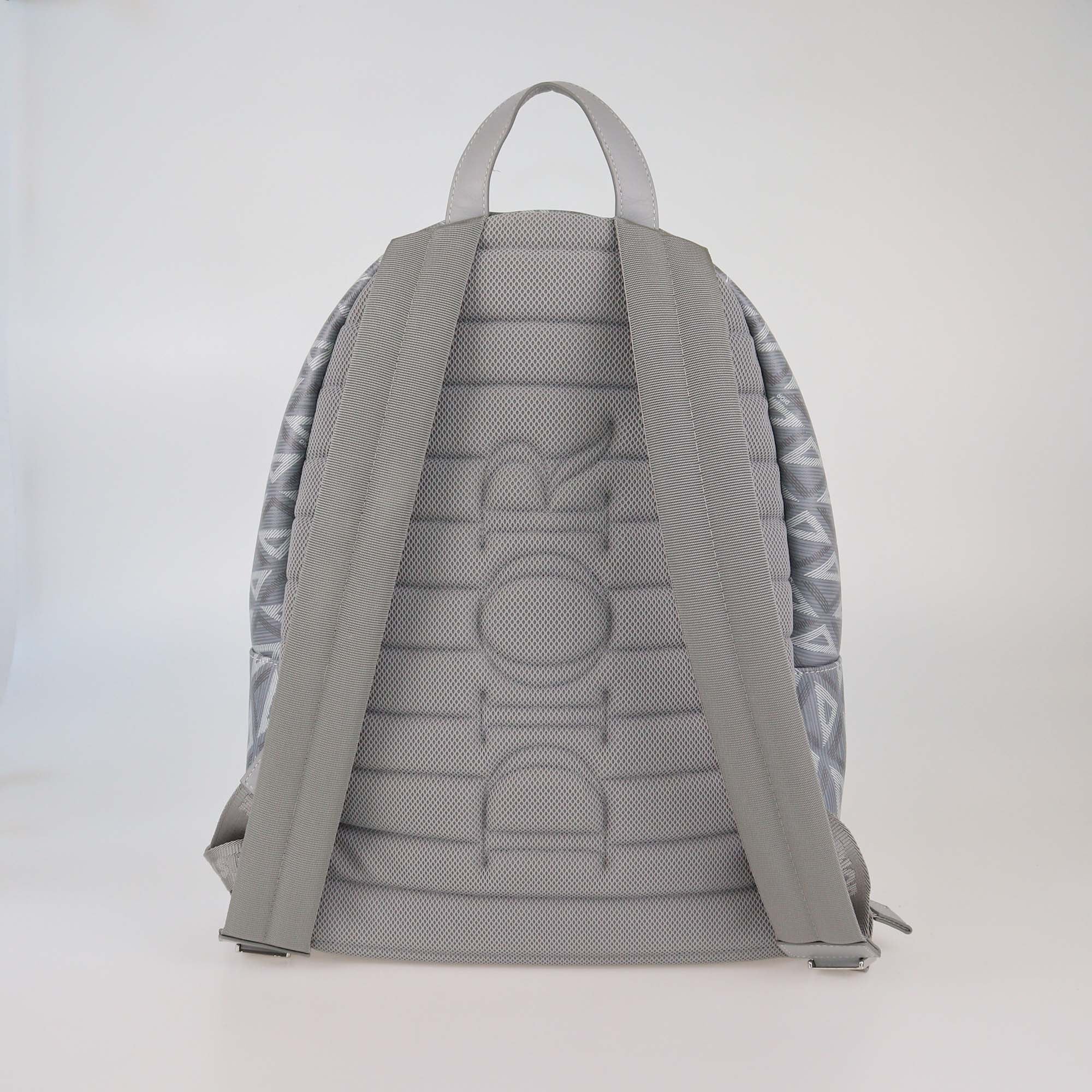 Christian Dior Grey CD Diamond Coated Canvas Rider Backpack
