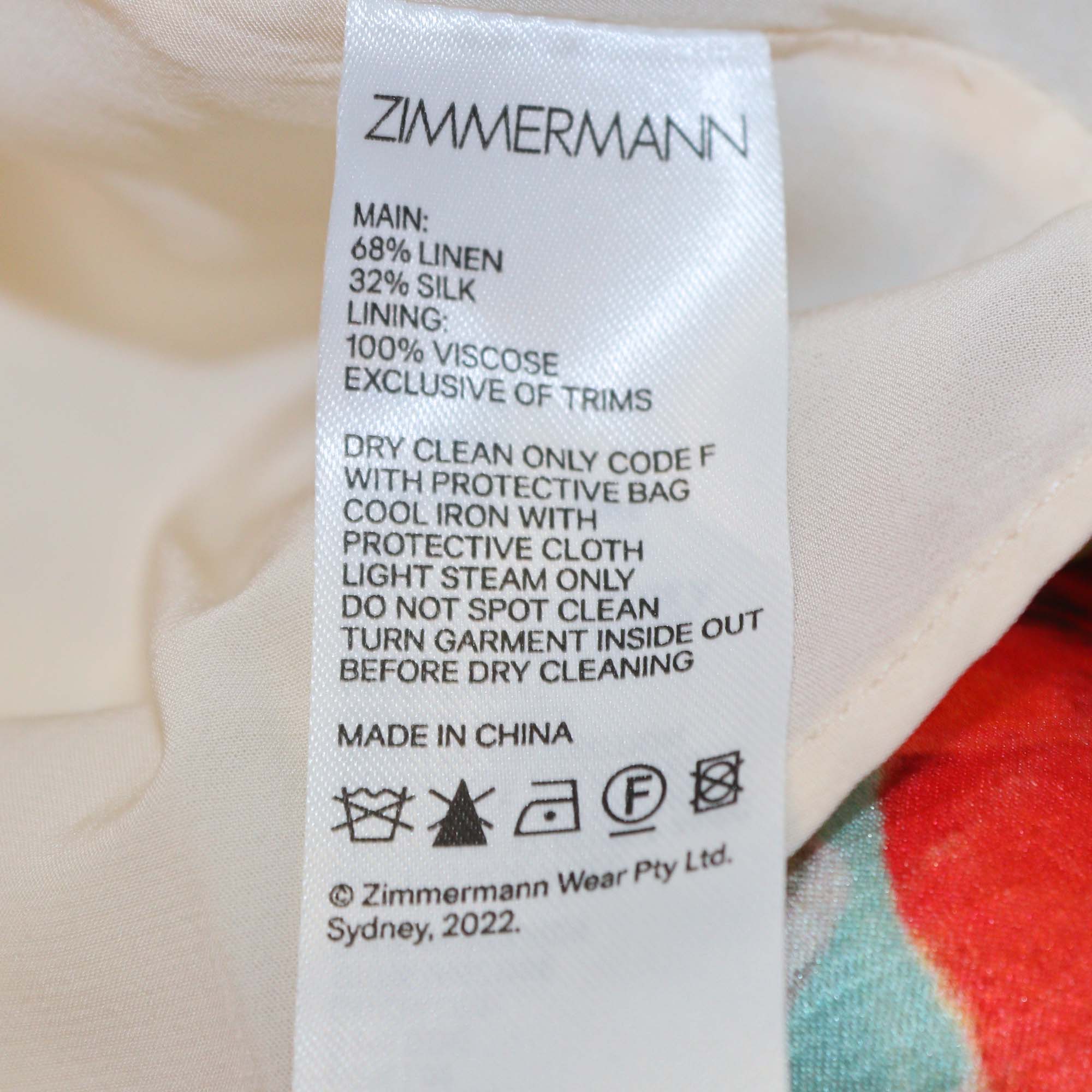 Zimmermann Multicolor Linen Spliced Floral Wonderland Frill Mini Skirt