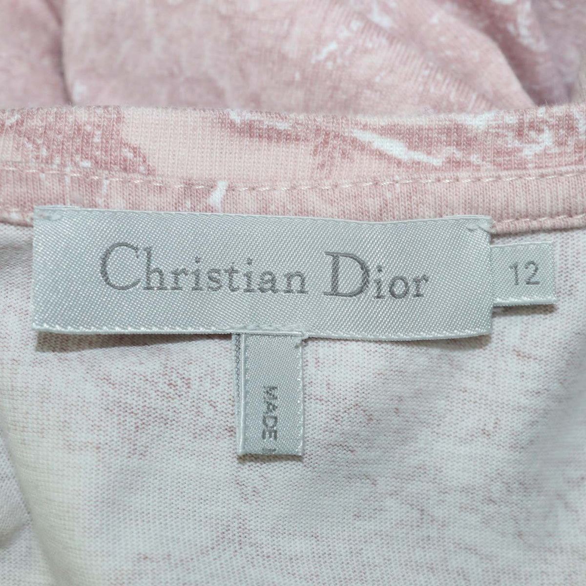 Christian Dior Kids Old Rose Cotton Reverse Toile de Jouy T-Shirt
