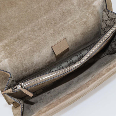 Gucci Beige GG Supreme Canvas and Suede Medium Dionysus Shoulder Bag