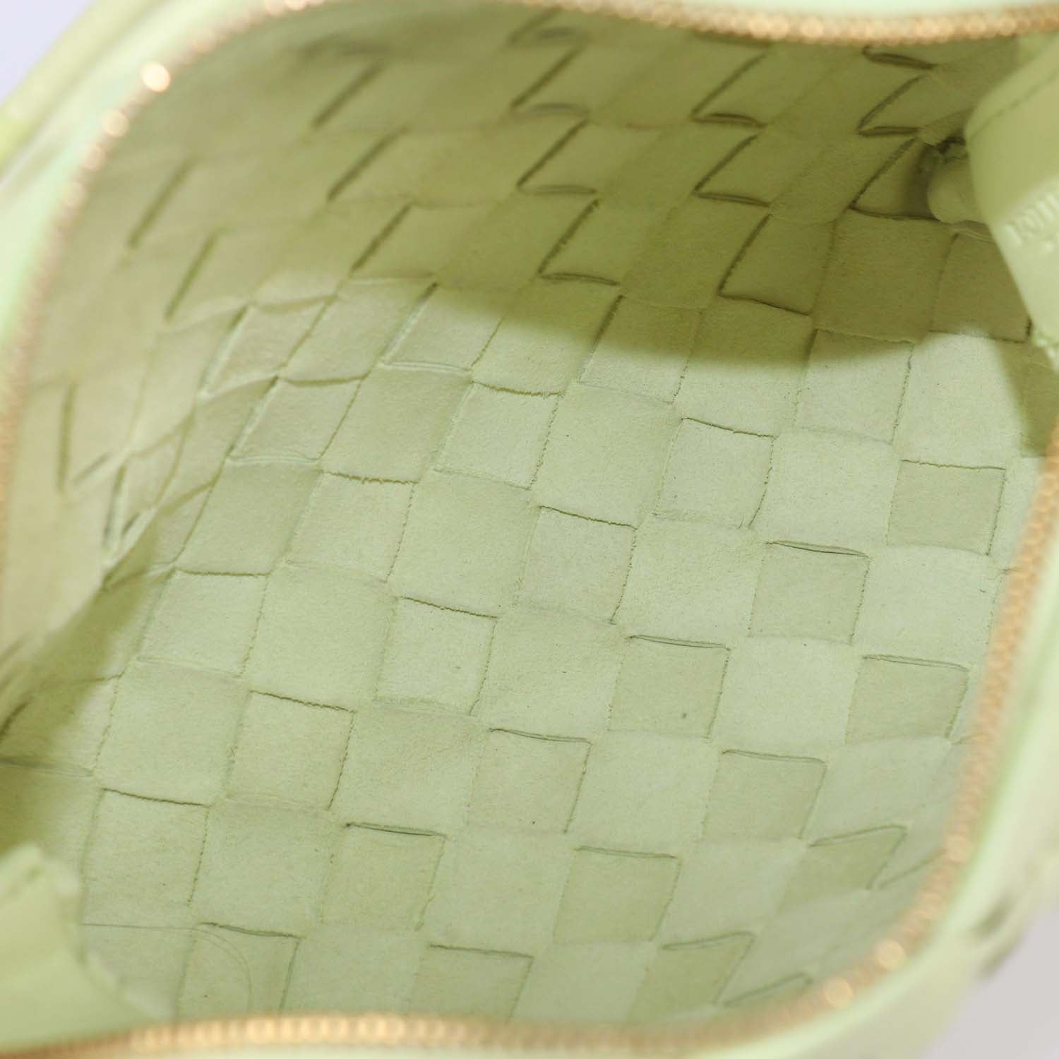 Bottega Veneta Lime Intrecciato Leather Mini Loop Camera Crossbody Bag