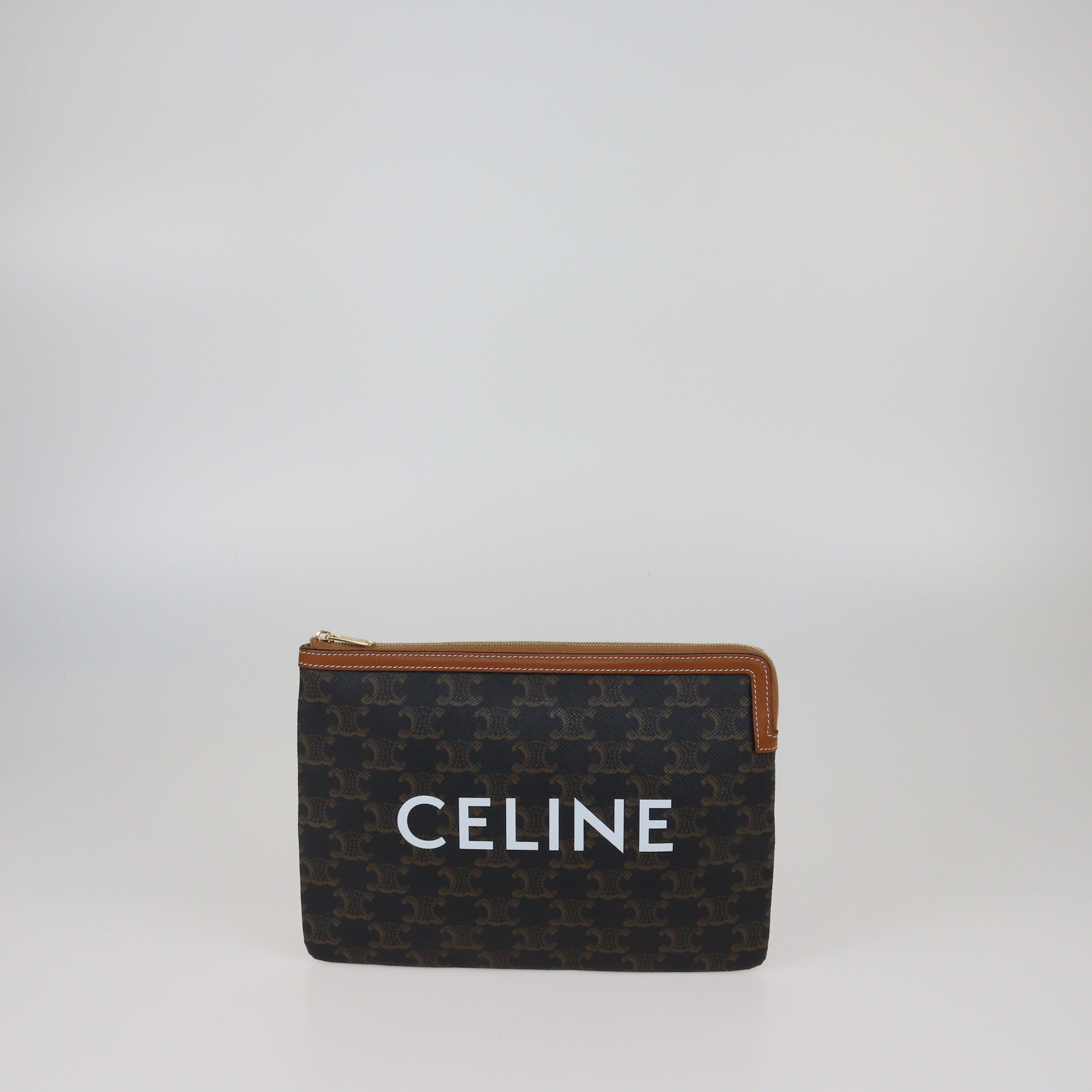 Celine Tan Small Triomphe Pouch Womens Celine 