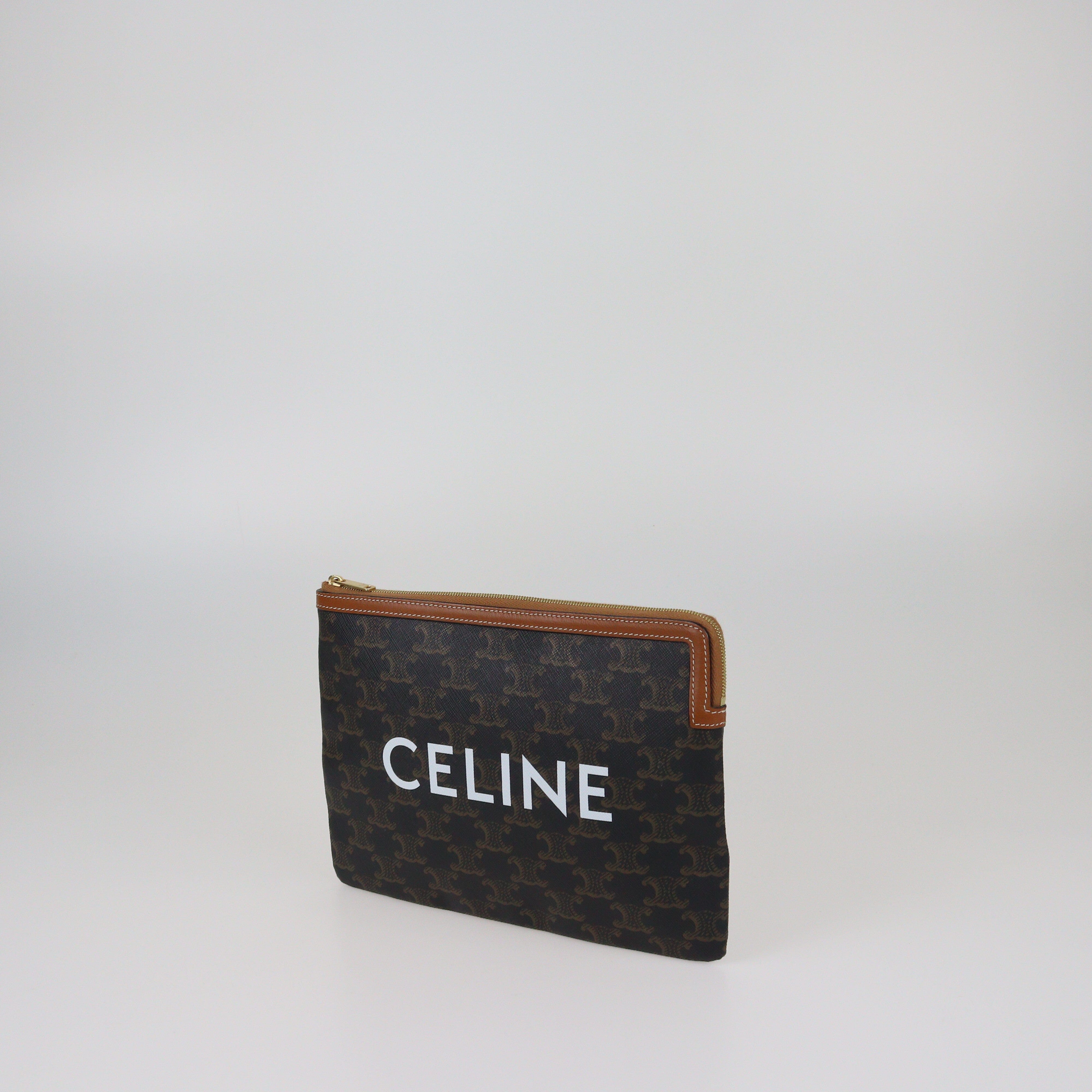 Celine Tan Small Triomphe Pouch Womens Celine 