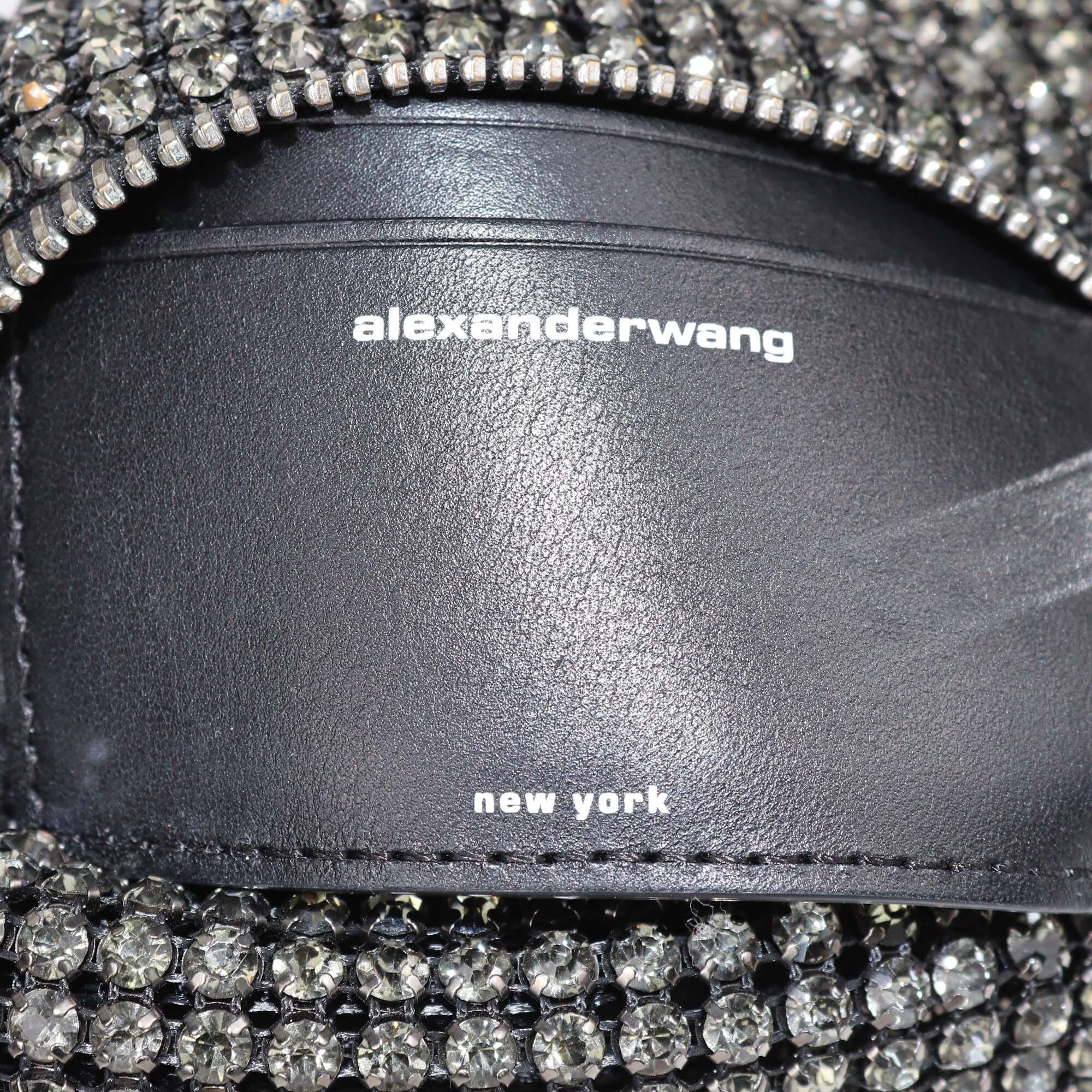 Alexander Wang Black Medium Crystal Heiress Pouch Womens Alexander Wang 