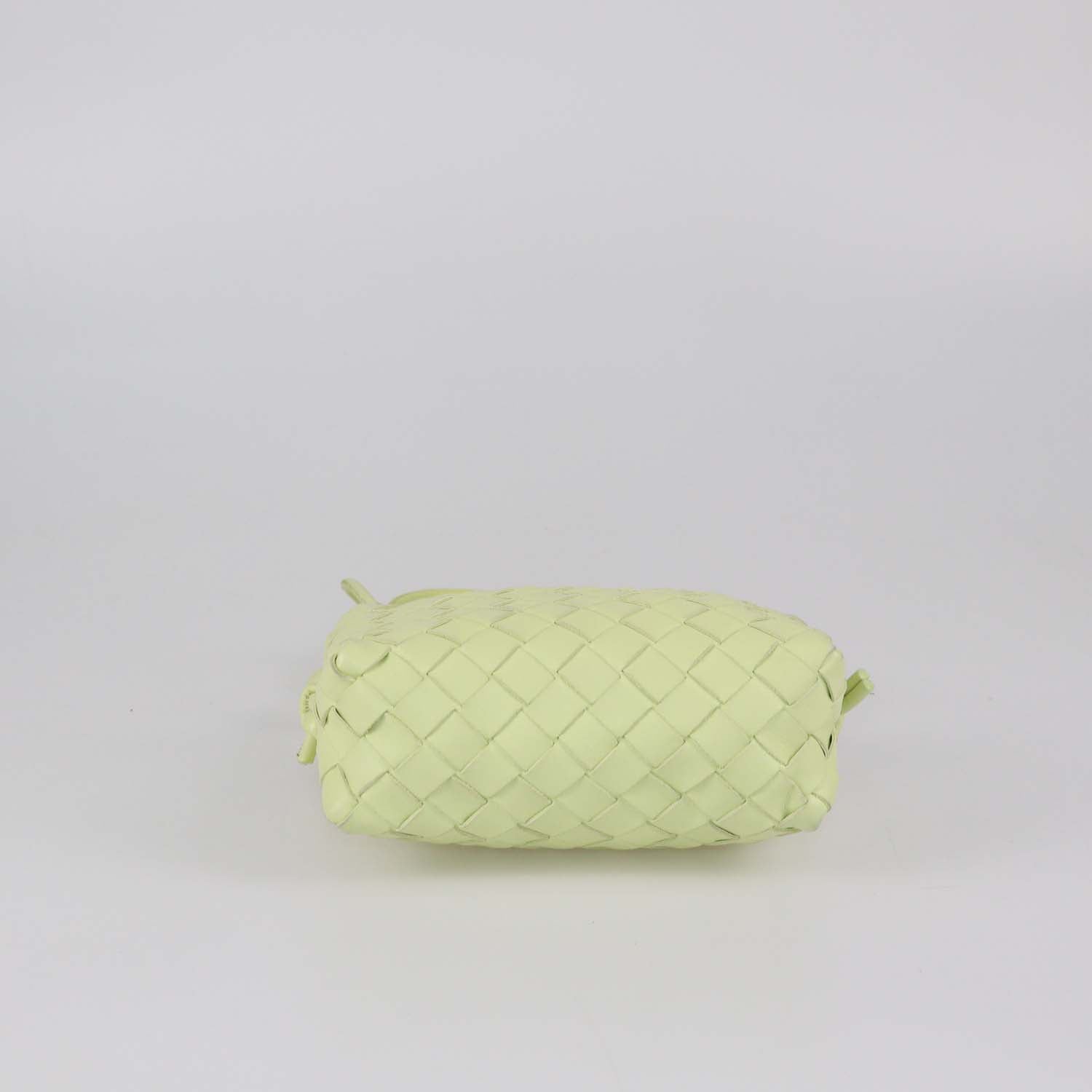 Bottega Veneta Lime Intrecciato Leather Mini Loop Camera Crossbody Bag