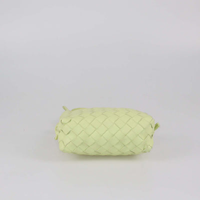 Bottega Veneta Lime Intrecciato Leather Mini Loop Camera Crossbody Bag