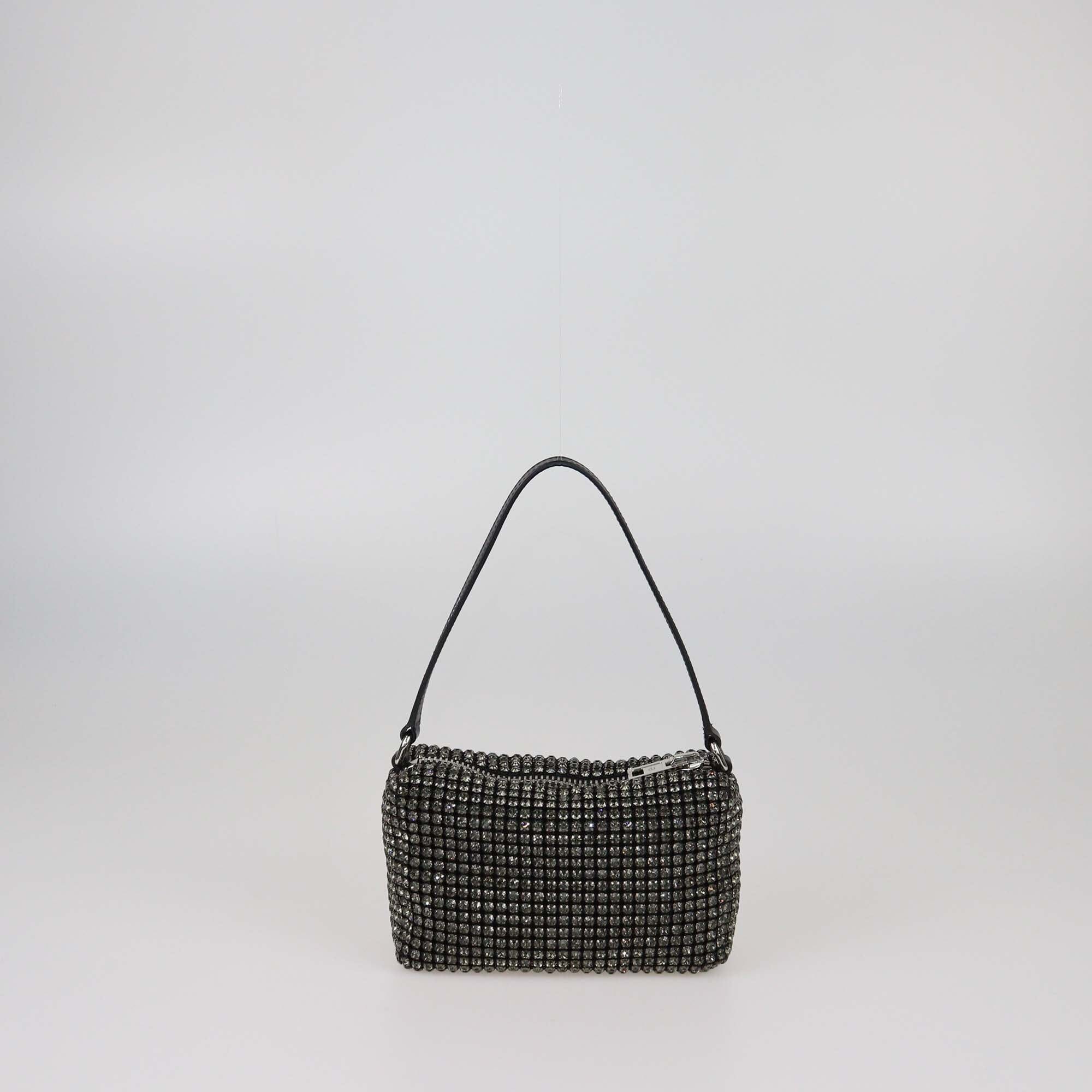 Alexander Wang Black Medium Crystal Heiress Pouch Womens Alexander Wang 