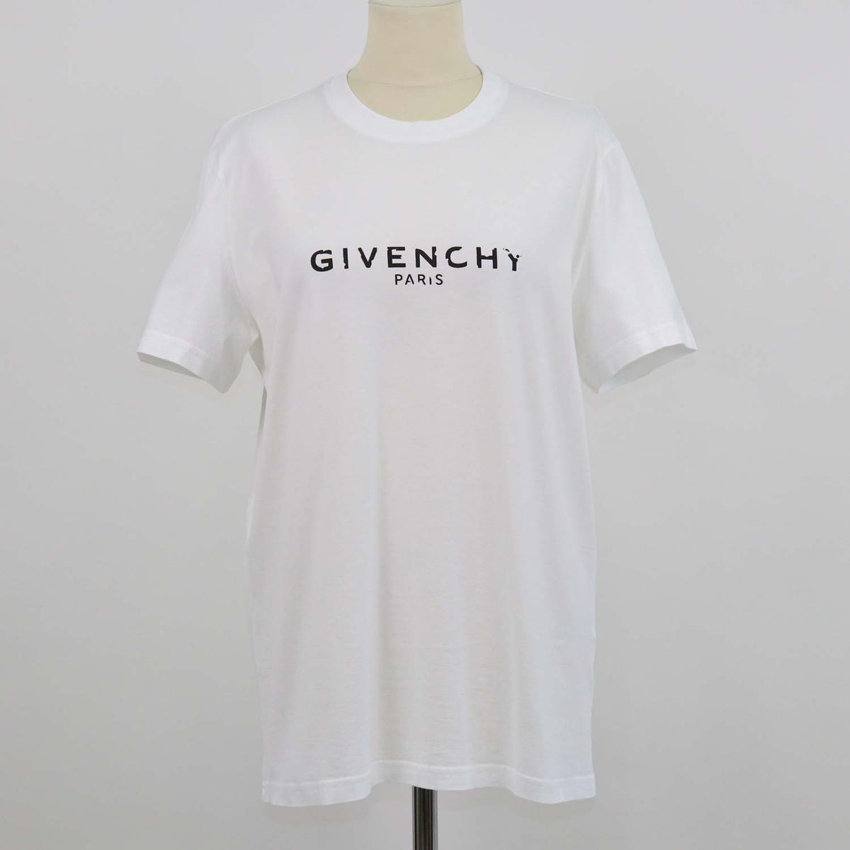 Givenchy White Cotton Logo Printed Crew Neck T-Shirt