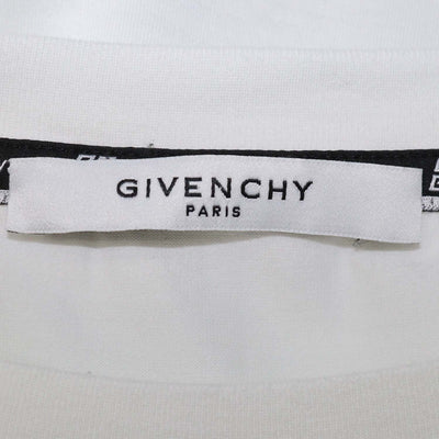 Givenchy White Cotton Logo Printed Crew Neck T-Shirt