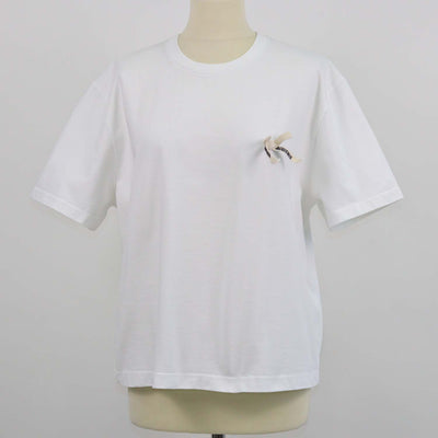 Jacquemus White Cotton Le Noeud Crew Neck T-Shirt