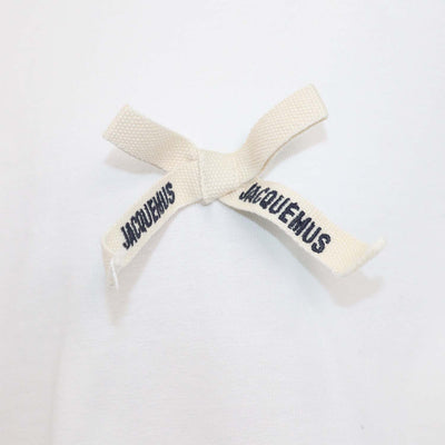 Jacquemus White Cotton Le Noeud Crew Neck T-Shirt