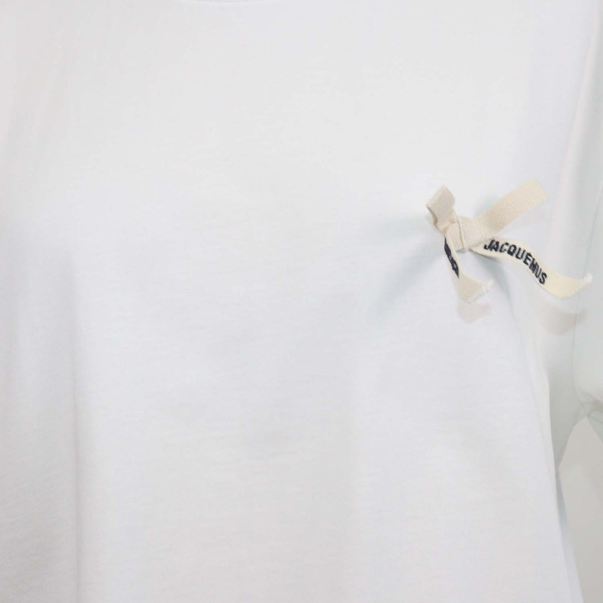 Jacquemus White Cotton Le Noeud Crew Neck T-Shirt