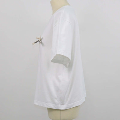 Jacquemus White Cotton Le Noeud Crew Neck T-Shirt