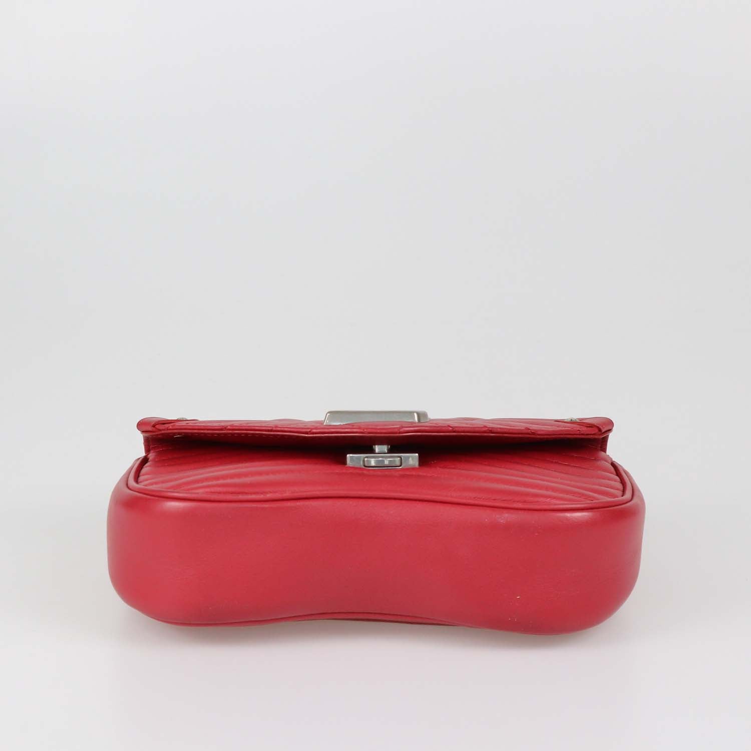 Louis Vuitton Red Leather New Wave Chain PM Bag