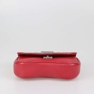 Louis Vuitton Red Leather New Wave Chain PM Bag